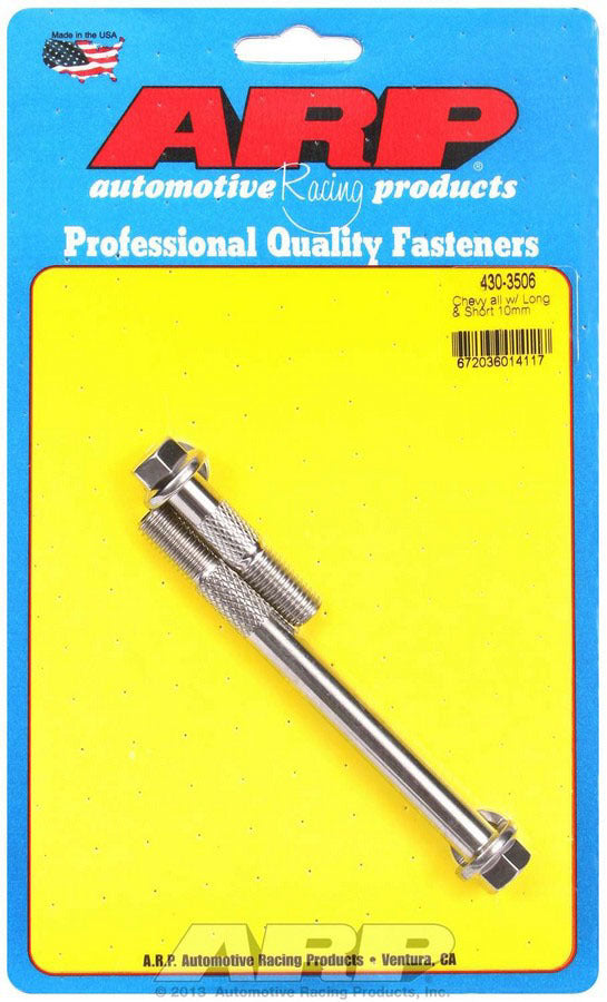 ARP Small Block Chev Starter Motor Bolts, Stainless Steel, Long & Short Bolt - 430-3506