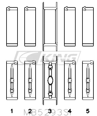 King SI-Series LS 0.030" Main Bearings - MB5293SI 030