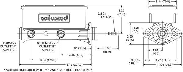 Wilwood Master Cylinder (7/8" Bore)