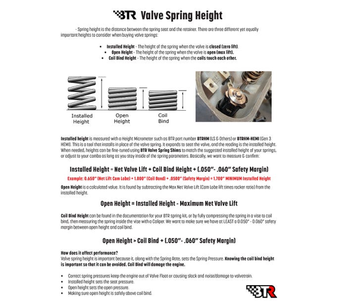 BTR .685″ MAX LIFT ULTIMATE RPM SPRING KIT WITH TITANIUM RETAINERS - SK702