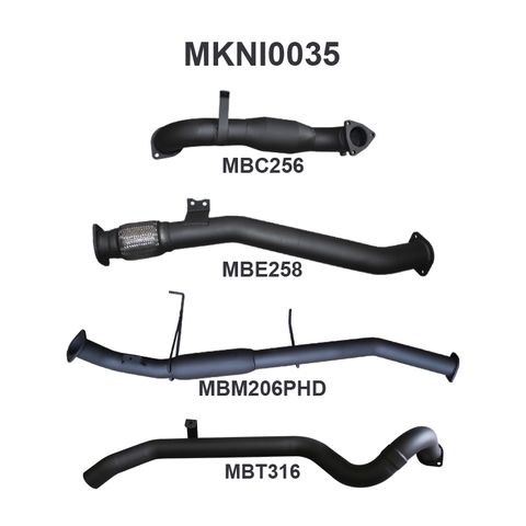 Nissan Patrol GU 3.0L Turbo Diesel Ute 2008-2017 Aluminised Steel Catback Exhaust System - Medium Noise Levels