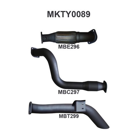 Toyota Landcruiser 79 Series VDJ79 4.5L Turbo Diesel Single Cab 2007-2016 (Non DPF) Ute Aluminised Steel 3in CAT Side Exit Exhaust System - Loud Noise Levels