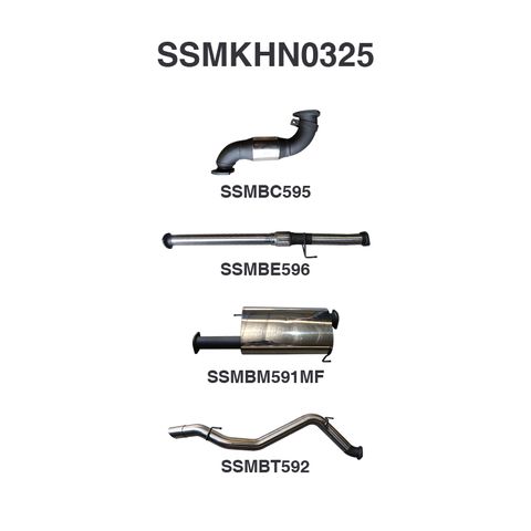 Holden Colorado 7 RG 2.8L 2012-2016 SUV Stainless Steel 3in Cat Back Exhaust System - Quiet Noise Levels