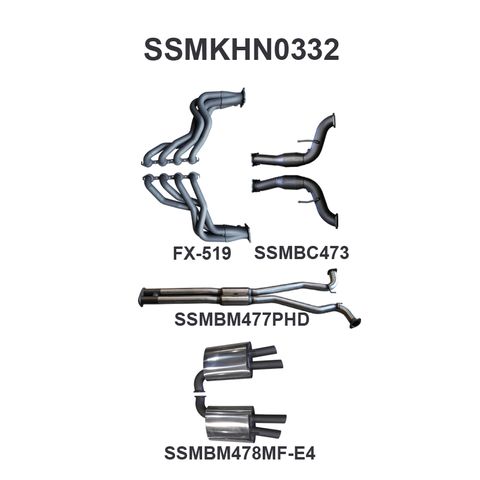 HSV 6.2L V8 Clubsport, Senator & GTS (Incl LSA Supercharged Models) Stainless Steel 3in Dual Full Exhaust System - Medium Noise Levels