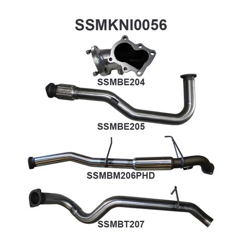 Nissan Patrol GU 4.2L Turbo Diesel Wagon Stainless Steel 3in Single Full Exhaust System - Medium Noise Levels