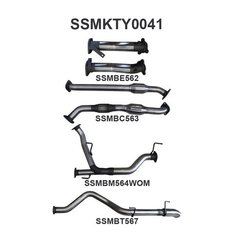 Toyota Landcruiser 200 Series VDJ200 4.5L Twin Turbo Diesel 2007-2015 Wagon Stainless Steel 2.5in Dual into 3in Single Exhaust - Loud Noise Levels