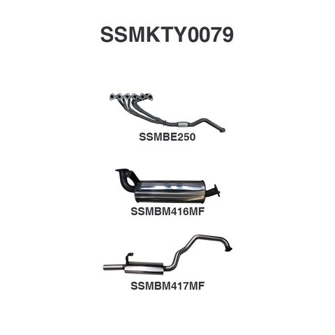 Toyota Landcruiser 105 Series HZJ105 4.2L 1HZ Diesel Wagon Stainless Steel 2.5in Single Full Exhaust System - Quiet Noise Levels