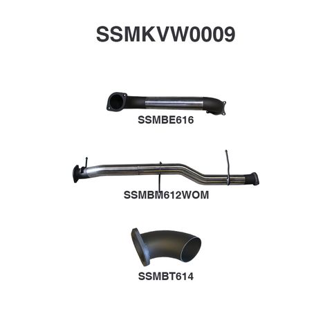 3in DPF Back Exhaust System for Volkswagen Amarok V6 Diesel