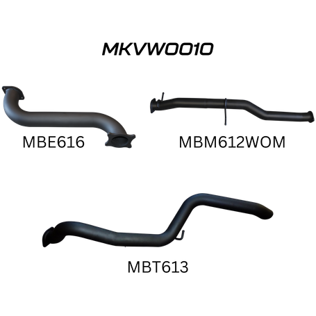 3in V6 VW Amarok DPF Back Extended Tailpipe Exhaust System