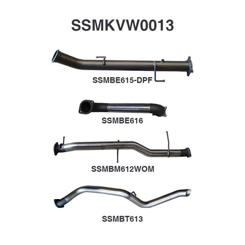 V6 Amarok 3in Dump Pipe Back Exhaust Without Muffler Extended Tailpipe