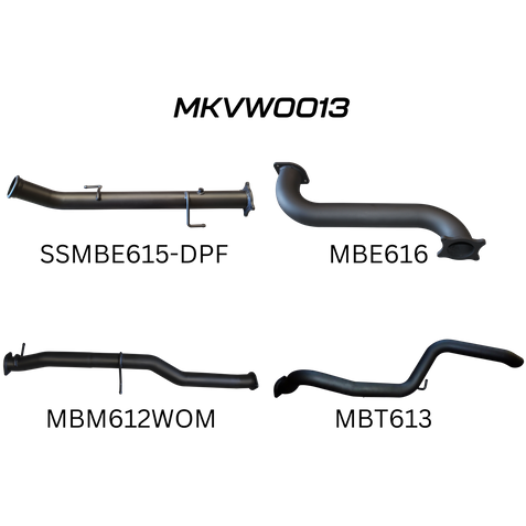 3in Dump Pipe Back Exhaust System without Muffler for Volkswagen Amarok V6