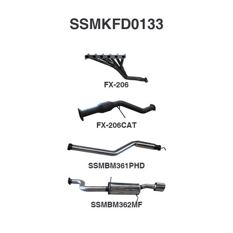 Ford Falcon BA, BF 4.0L 6 Cylinder XR6 Non Turbo Ute Stainless Steel 2.5in Single Full Exhaust System - Medium Noise Levels