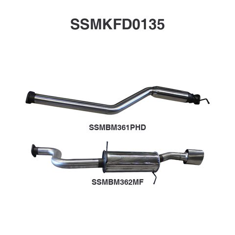 Ford Falcon FG, FG-X 4.0L 6 Cylinder XR6 Non Turbo Ute Stainless Steel 2.5in Single Cat Back Exhaust - Medium Noise Levels