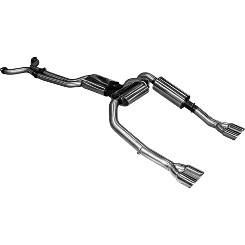 Ford Falcon BA, BF 5.4L BARRA 3 Valve V8 XL & XLS Ute Stainless Steel Dual Cat Back Exhaust with Optional Driver + Passenger Side Exit - Medium Noise Levels