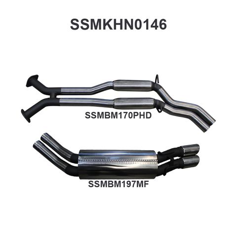 Stainless Steel 2.5in Dual Cat Back Exhaust System for Holden Monaro V2 5.7L V8 Coupe - Medium Noise Levels"