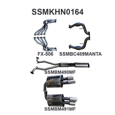 Holden Commodore VE 6.0L V8 Stainless Steel 2.5in Dual Full Exhaust System - Quiet Noise Levels for Sedan and Sport Wagon