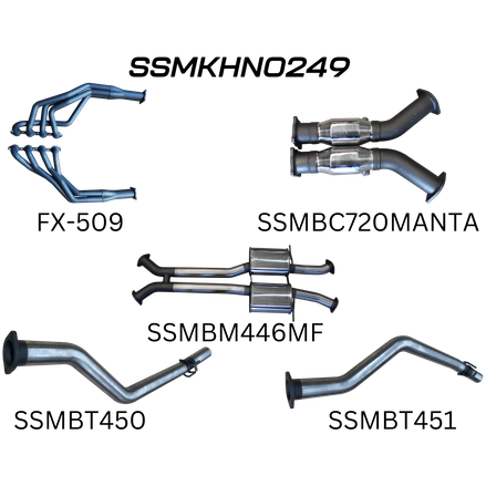 Holden Commodore VU, VY, and VZ Ute 5.7L & 6.0L Stainless Steel 3in Dual Full Exhaust System with Twin Driver and Passenger Side Exit - Loud Noise Levels