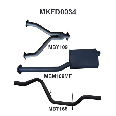 Ford XH Falcon 5.0L V8 Ute Panel Van Aluminised Steel 2.5in Single Cat Back Exhaust System - Medium Sound Output