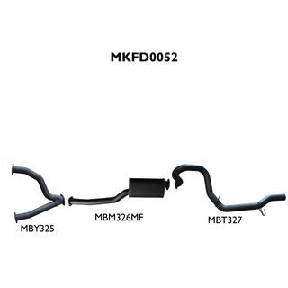 Ford Falcon EB, ED, EF & EL 5.0L V8 Sedan Aluminised Steel 3in Single Cat Back Exhaust System - Medium Noise Levels (Live Axle)