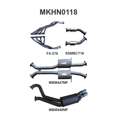 Holden Commodore VT 5.0L HSV 5.7L Stroker V8 Sedan Aluminised Steel 3in Dual Full Exhaust System - Low Noise Levels