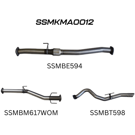 2020 Mazda BT50 3.0L CRD Ute Stainless Steel DPF Back Exhaust - Quiet Noise Levels (with DPF)