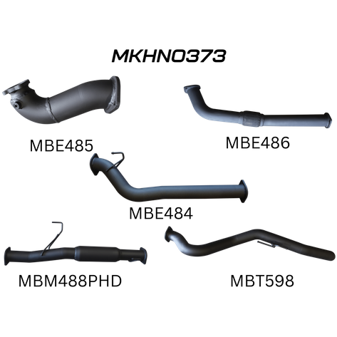 Holden Colorado RC 3.0L 4JJ1TC LWB Aluminised Steel Exhaust System Without CAT (Factory Cab Chassis, July 2008 - 2010) Medium Noise Levels